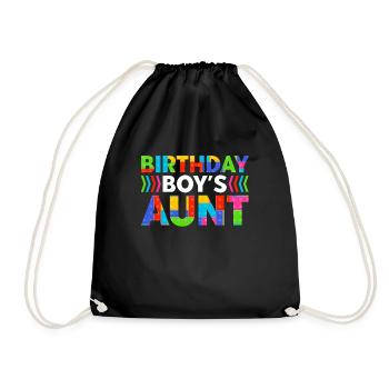 Blocs de construction de la tante du garçon d’anniversaire - Sac de sport léger - noir - Devant