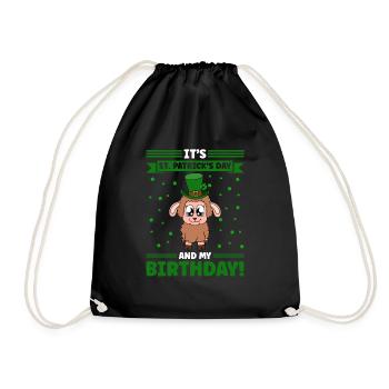 Sheep Shamrocks Saint Patrick's Day - Turnbeutel - Schwarz - Vorne