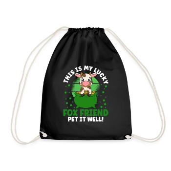 Mignon trèfle de vache Saint-Patrick - Sac de sport léger - noir - Devant