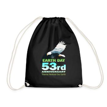 Earth Day Eco-Friendly Apparel for Pro-Environment - Drawstring Bag - black - Front