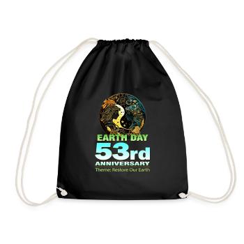 Emn Women Eco-Friendly Wear pour le Jour de la Terre 2023 Ann - Sac de sport léger - noir - Devant