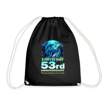 Amoureux de la nature Célébration du Jour de la Terre 2023 - Sac de sport léger - noir - Devant