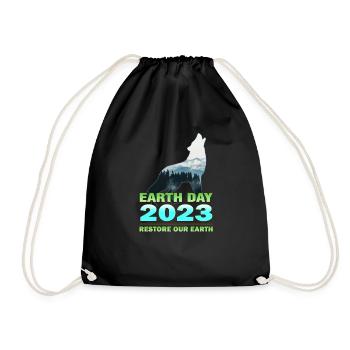Jour de la Terre pour les amoureux de la nature 2023 - Sac de sport léger - noir - Devant