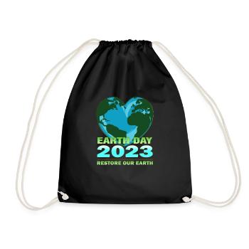 Les hommes et les femmes aiment la planète Terre : Jour de la Terre - Sac de sport léger - noir - Devant