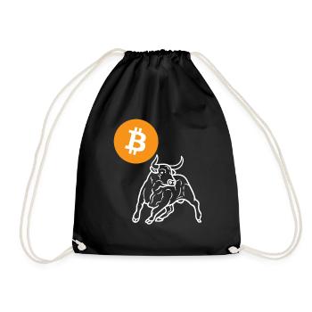 Taureau Bitcoin - Sac de sport léger - noir - Devant