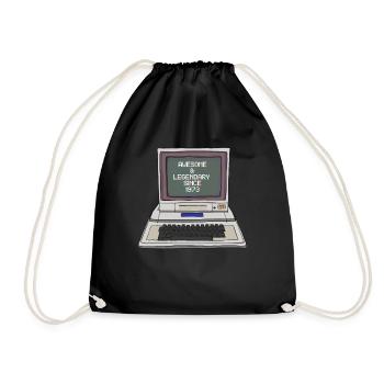 50th birthday Vintage 1973 - Drawstring Bag - black - Front