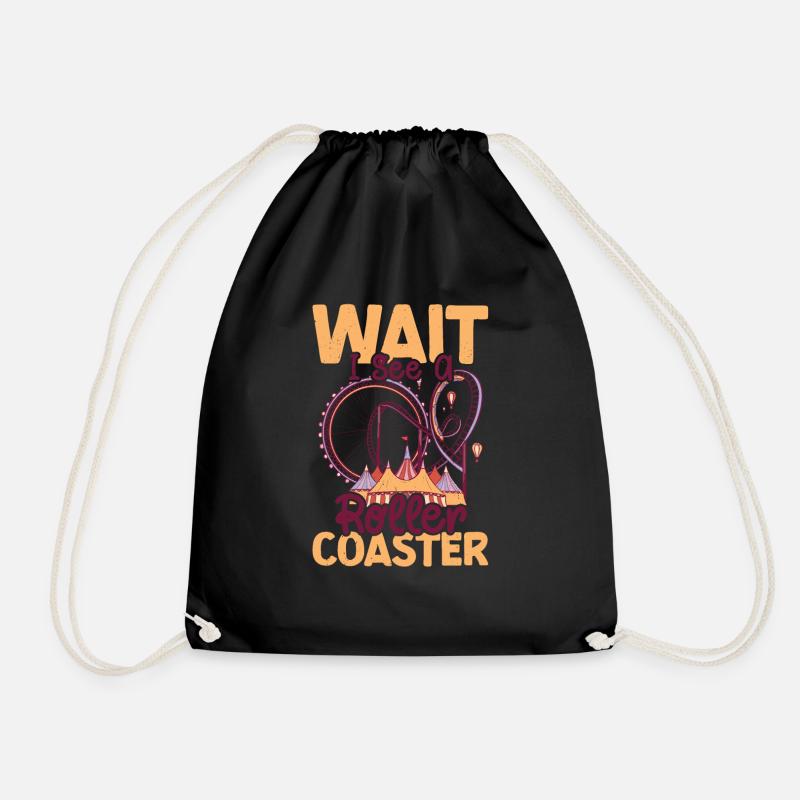 Roller coaster - Drawstring Bag - black