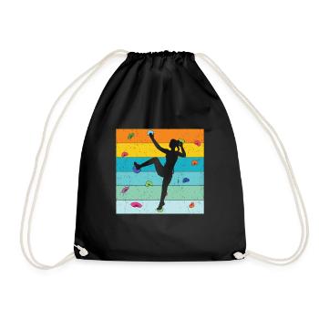 Wall Climbing - Drawstring Bag - black - Front