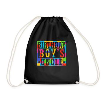 Uncle of the birthday boy Bauklötze - Drawstring Bag - black - Front