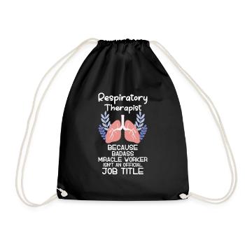 Thérapeutes respiratoires - Sac de sport léger - noir - Devant