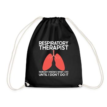 Respiratory therapists - Drawstring Bag - black - Front