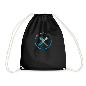 Plumber I Heating Engineer Heating Motif for - Drawstring Bag - black - Front