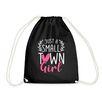 Just A Small Town Girl Village Little City Life - Drawstring Bag - black - Front