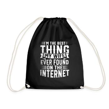 Dans la meilleure chose que ma femme ait jamais trouvée - Sac de sport léger - noir - Devant