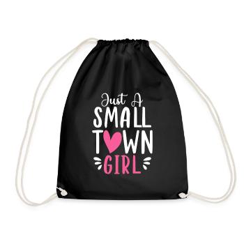 Just A Small Town Girl Village Little City Life - Drawstring Bag - black - Front