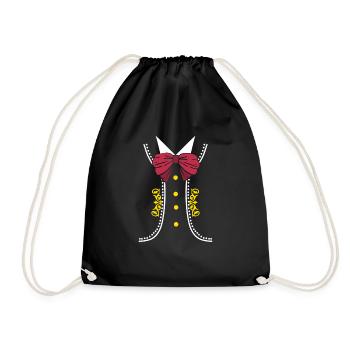 Mariachi Charro Mexican Costume for Cinco - Drawstring Bag - black - Front