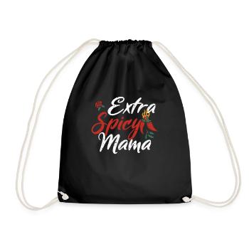 Extra Spicy Mama Cinco De Mayo Mexikanischer - Turnbeutel - Schwarz - Vorne