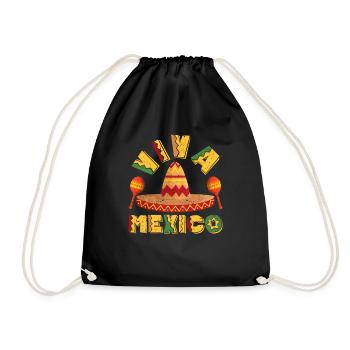 Viva Mexico Cinco de Mayo Calavera Drôle Mexique - Sac de sport léger - noir - Devant