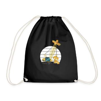 Mexican Crane Tacos Cinco De Mayo Fiesta - Drawstring Bag - black - Front