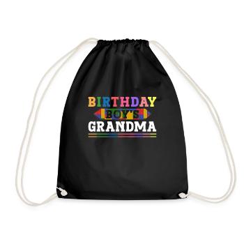 Birthday Kids Grandma Building Blocks - Sac de sport léger - noir - Devant