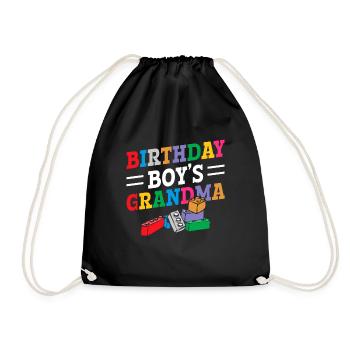 Birthday Kids Grandma Building Blocks - Sac de sport léger - noir - Devant