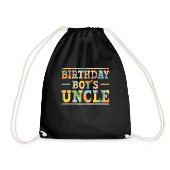 Uncle of the birthday boy Bauklötze - Drawstring Bag - black - Front