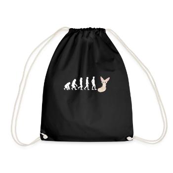 Fennec Fox - Drawstring Bag - black - Front