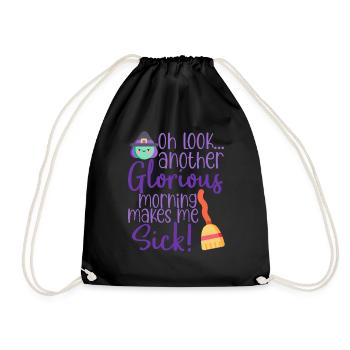 Halloween horror scary saying - Drawstring Bag - black - Front