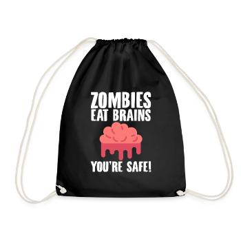 Halloween horror scary saying - Drawstring Bag - black - Front