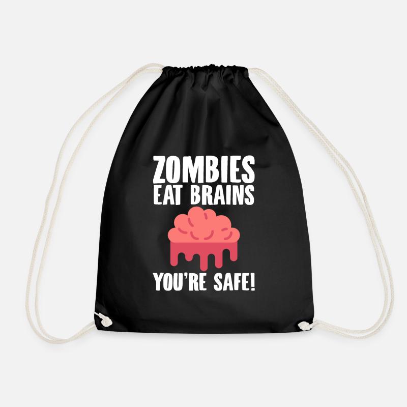 Halloween horror scary saying - Drawstring Bag - black