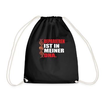 Heimwerker Geschenkidee Handwerker - Turnbeutel - Schwarz - Vorne