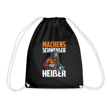 Schweißer Schlosser Cool - Turnbeutel - Schwarz - Vorne