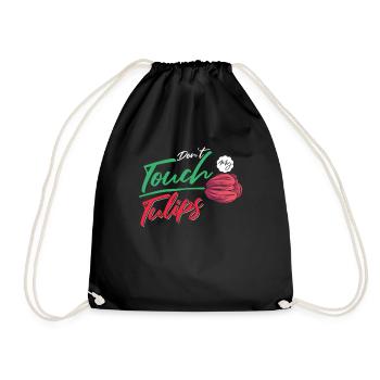 Tulips Humor Tulips - Drawstring Bag - black - Front