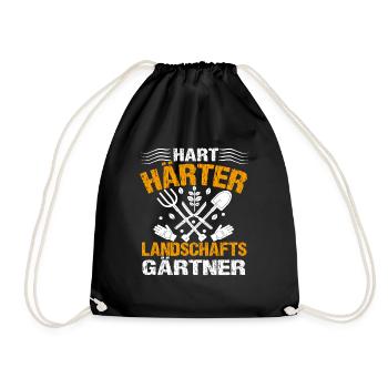 Hart Härter Landschaftsgärtner | Gartenbau - Turnbeutel - Schwarz - Vorne