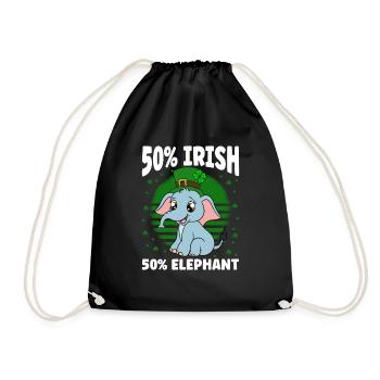 Mignons trèfles d’éléphants Fête de la Saint-Patrick - Sac de sport léger - noir - Devant