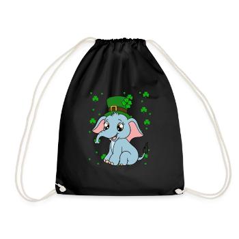 Mignons trèfles d’éléphants Fête de la Saint-Patrick - Sac de sport léger - noir - Devant