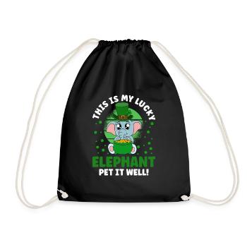 Mignons trèfles d’éléphants Fête de la Saint-Patrick - Sac de sport léger - noir - Devant