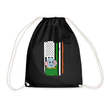 Mignons trèfles d’éléphants Fête de la Saint-Patrick - Sac de sport léger - noir - Devant
