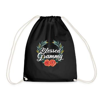Grandmom Love Mom Mother's Day - Drawstring Bag - black - Front