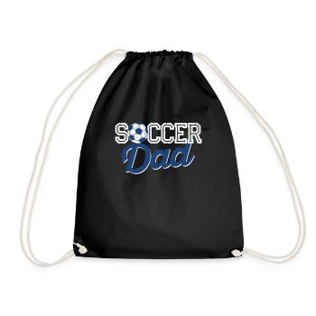 Football Papa Family Matching Team Player Sports - Drawstring Bag - black - Front