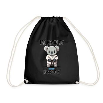 Niedlicher aber gefährlicher Taekwondo Koala - - Turnbeutel - Schwarz - Vorne
