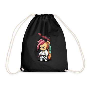 Taekwondo Chibi Tier - Lustige koreanische - Turnbeutel - Schwarz - Vorne