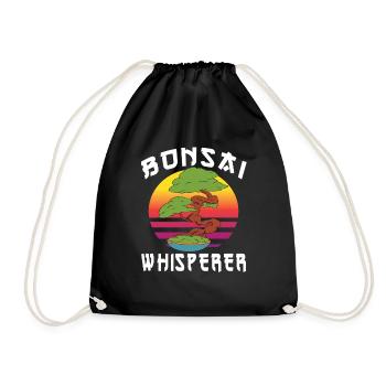 Bonsai Whisperer Bonsai Tree - Drawstring Bag - black - Front