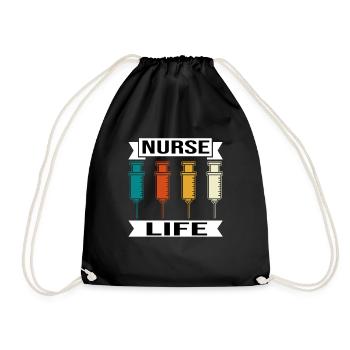 Vie infirmière - Sac de sport léger - noir - Devant