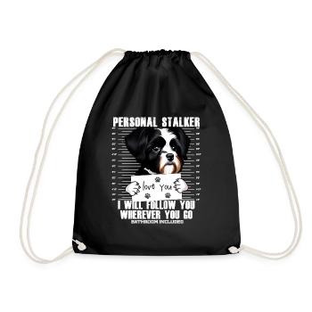 Chien havanais drôle de harceleur dessin animé - Sac de sport léger - noir - Devant