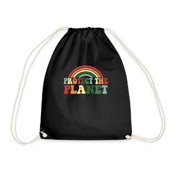 Protégez la planète - Cool Earth Day Vintage - Sac de sport léger - noir - Devant