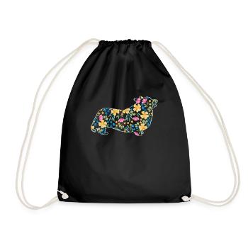 Corgi gallois - Sac de sport léger - noir - Devant