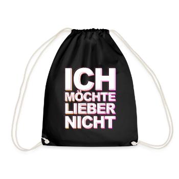 Bartleby der Schreiber - Ich möchte lieber nicht - Turnbeutel - Schwarz - Vorne