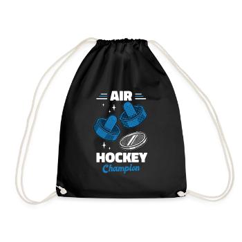 Dessin animé du champion de hockey sur air - Sac de sport léger - noir - Devant