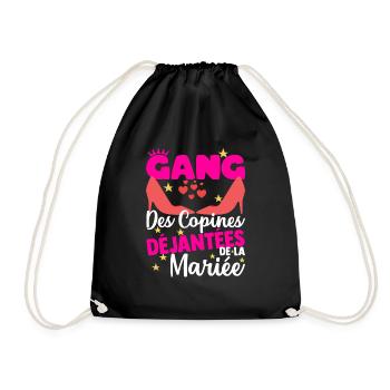 Gang Copines EVJF Enterrement Vie De Jeune Fille - Sac de sport léger - noir - Devant